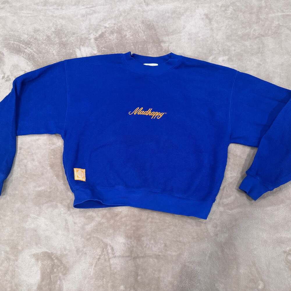 Madhappy Script Crewneck Sweatshirt - Blue SIZE SMALL